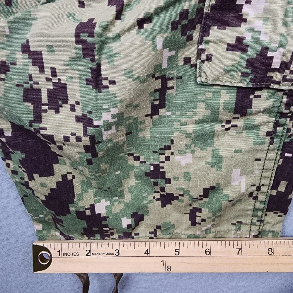 US Navy Pants Mens L Short 34x30 Green Navy NWU Type III Camo Cargo Seals Work